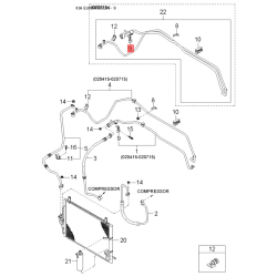 Вентилятор радиатора охлаждения 0K2FA-61F03 Mobis