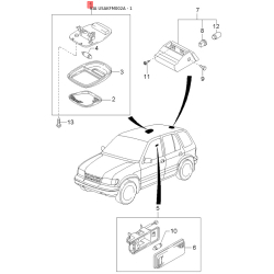 Блок кнопок стеклоподъёмника 0K012-66350E96 Mobis