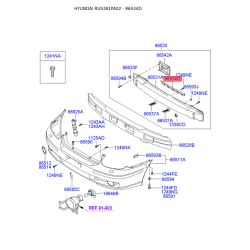 Кронштейн, буфер 86534-3D000 Mobis