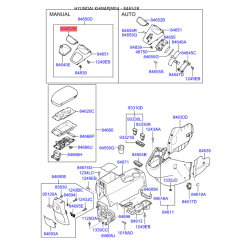 Центральна консоль комплектуючи верхня 84652-2E000 Mobis