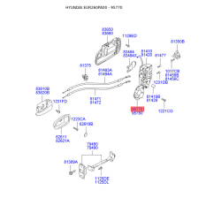 Електропривід замка двері лівий 95770-26000 Mobis