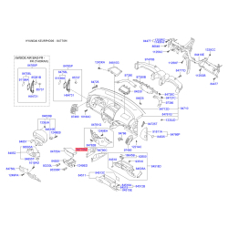 Накладка панелі приладів (торпеди) ліва нижня 84790-2H0009Y Mobis