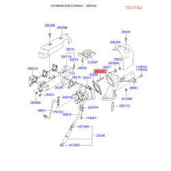 Шпилька випускного колектора 28518-22100 Mobis