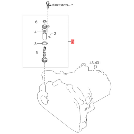 Шланг (патрубок) системы охлаждения 0K247-15282B Mobis - 0K24715282B - схема с каталога 7, EURKRS002A 0K24715282B