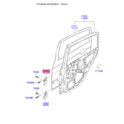 Петля боковой двери правая верхняя 79340-1C000 Mobis