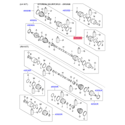 Чехол полуоси (пыльник) приводного вала левый 49506-2BA70 Mobis