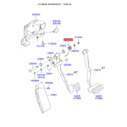 Пружина, педаль зчеплення 32815-2D200 Mobis