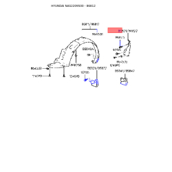 Обшивка (підкрилок), колісна ніша права 86812-22200 Mobis