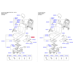 Сидіння кріплення ліве 88170-1M600WK Mobis