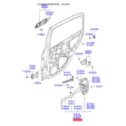 Замок двери правый 81420-1C021 Mobis