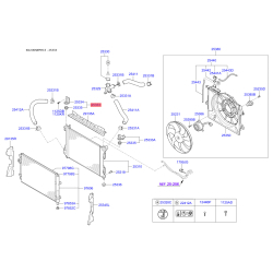 Крепление радиатора верхнее 25333-1W000 Mobis
