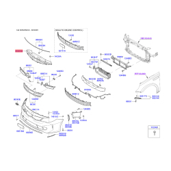 Решітка радіатора верхня 86360-D4000 Mobis