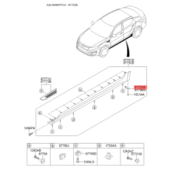 Обшивка порога левая 87765-2T000 Mobis