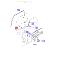 Бокове вікно ліве 83411-2E000 Mobis