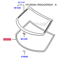 Уплотнитель (прокладка), заднее стекло 87131-2D000 Mobis