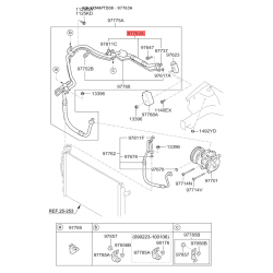 Трубопровод высокого / низкого давления, кондиционер 97764-1M100 Mobis