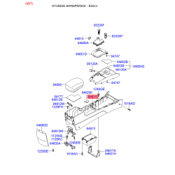 Центральна консоль комплектуючи 84611-3K000QS Mobis