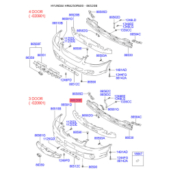 Абсорбер (пена, амортизатор) бампера 86520-25650 Mobis