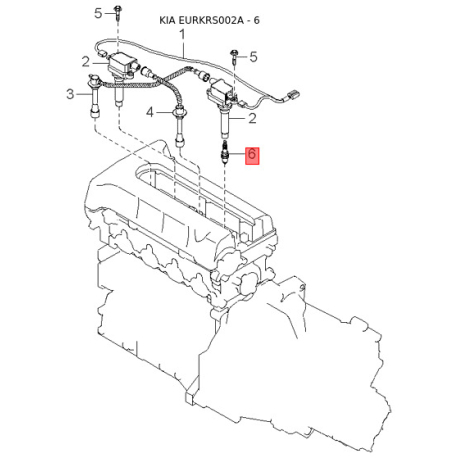Болт передньої маточини 0K993-33062B Mobis - 0K99333062B - схема з каталогу 6, EURKRS002A 0K99333062B