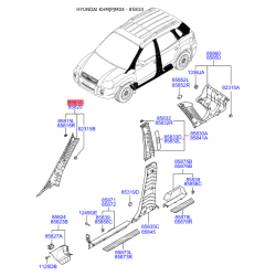 Обивка (накладка) салона левая 85810-2E200QS Mobis