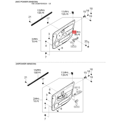 Облицювання / захисна накладка, боковина ліве 0K30A-51992 Mobis