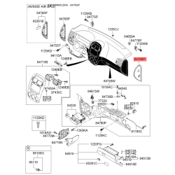 Накладка панели прибров (торпеды) правая 84766-2F005NZ Mobis