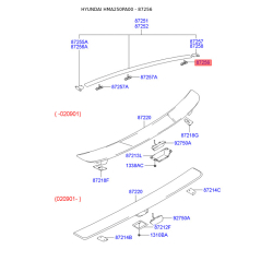 Крепление молдинга крыши 87256-25010 Mobis