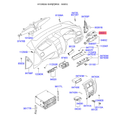 Накладка панели прибров (торпеды) верхняя 84850-2E000U7 Mobis