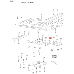 Ручка дверей, внутрішнє обладнання ліва 82610-38000GJ Mobis