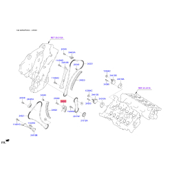 Натяжное устройство цепи, цепь привода распредвала 24560-3CGB0 Mobis