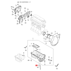 Комплект облицювання / захисної накладки, облицювання радіатора лівий 0K30B-15322 Mobis