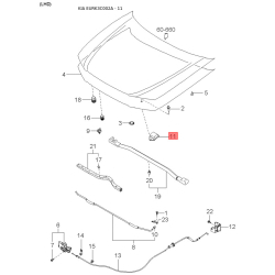 Направляюча скла дверей ліва 82530-38001 Mobis