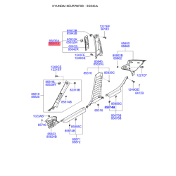Обивка (накладка) салона правая верхняя 85840-3K100X6 Mobis