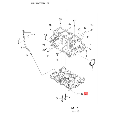 Передача планетарная АКПП KFU61-196E1 Mobis - KFU61196E1 - схема с каталога 27, EURKRS002A KFU61196E1