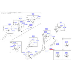 Обивка (накладка) салона левая нижняя 85835-2H0004W Mobis