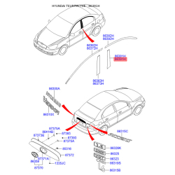 Облицювання / захисна накладка, боковина праве 86391-1E001 Mobis