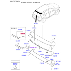 Розпилювач води для чищення, система очищення вікон 98930-D7000 Mobis