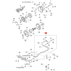 Замок двери правый 0K019-72310E Mobis