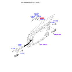 Крышка, ручка двери левая 82654-3X000 Mobis