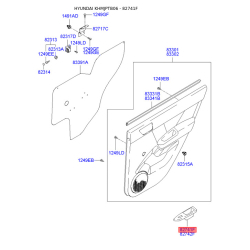Блок кнопок стеклоподъёмника левый 83731-1C010WK Mobis