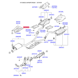 Теплозахисний екран задній правий 28794-2B000 Mobis