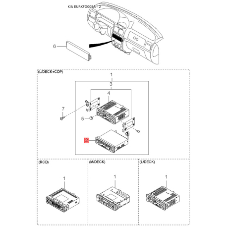 Абсорбер (піна, амортизатор) бампера 86620-FD000 Mobis - 86620FD000 - схема з каталогу 2, EURKFD002A 86620FD000