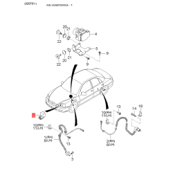 Кронштейн, буфер правий 86526-FD000XX Mobis