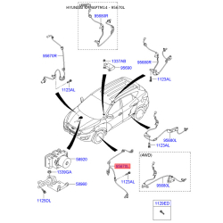 Датчик частоти обертання колеса (ABS) передній лівий 95670-2S300 Mobis