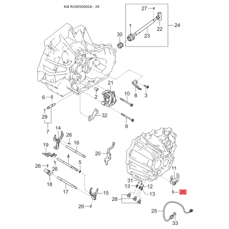 Люк і комплектуючі MB455-68712 Mobis - MB45568712 - схема з каталогу 26, RUSKSD002A MB45568712