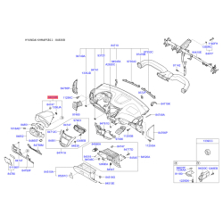 Накладка панели прибров (торпеды) 84830-1R0009Y Mobis