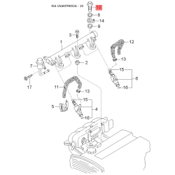 Шланг, теплообмінник для охолодження трансмісійної олії 0K015-199M0 Mobis