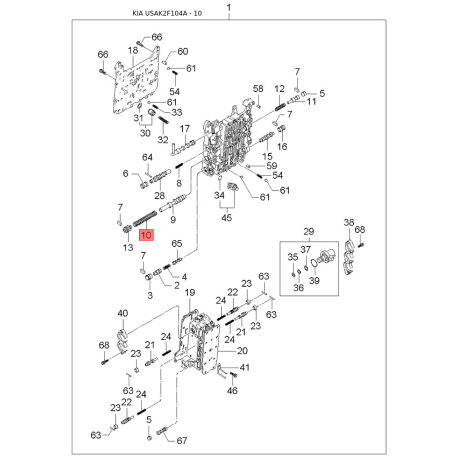 Сонцезахисний козирок 85235-2D100IM Mobis - 852352D100IM - схема з каталогу 10, USAK2F104A 852352D100IM