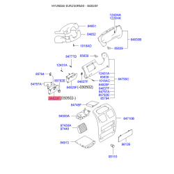 Накладка панелі приладів (торпеди) 84755-25000LT Mobis