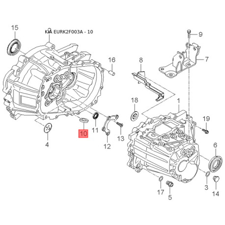 Оббивка багажника 85770-2F000LK Mobis - 857702F000LK - схема з каталогу 10, EURK2F003A 857702F000LK